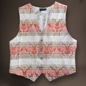Vintage Anxiety Brocade Striped Tapestry Vest